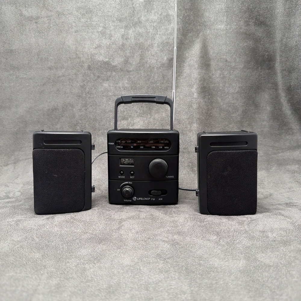 Lifelong Boombox Mini Baby Stereo AM/FM Detachable Speakers
